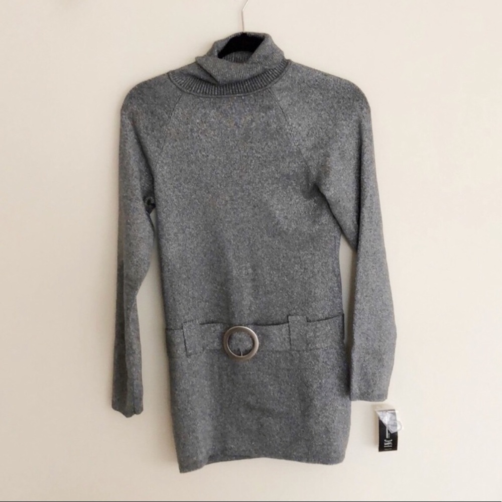 INC Concepts Shimmery Gray Silver Tunic